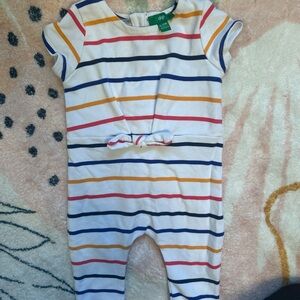 dip brand one piece striped outfit. Size 6-12 months.
